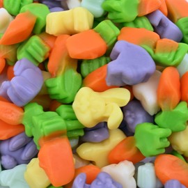 Candy Retailer Carrots Rabbits and Cottontails Easter Gummies 1 Lb