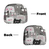 DSSWTP Cat Pattern Universal Car Headrest Cover Soft Car Seat
