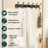 DDUP 2 Pack Wall Mounted Coat Hooks 10 Total Hooks,