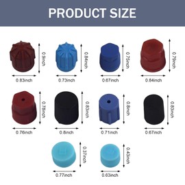 Ferianl 26PCS R12 R134a AC Caps for Car, 10 Sizes Air Conditioning Service AC System Charging Port Cap, A/C System Valve Sealing Cover Kit, Universal High and Low Pressure A/C Cap Replacement