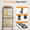Simple Deluxe Rolling Clothes Rack, Heavy Duty Clothing Rack, 3-Shelf