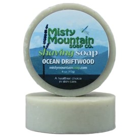 Men's Shaving Soap - Ocean Driftwood - Handmade with Natural Oils and Butters by Misty Mountain Soap Co.