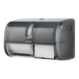 EZbrnd Wall Mount Twin Double Roll Small CORE Toilet Paper Dispenser Holder for Home/Commercial/Washroom/Office, Smoke, 4251B-8
