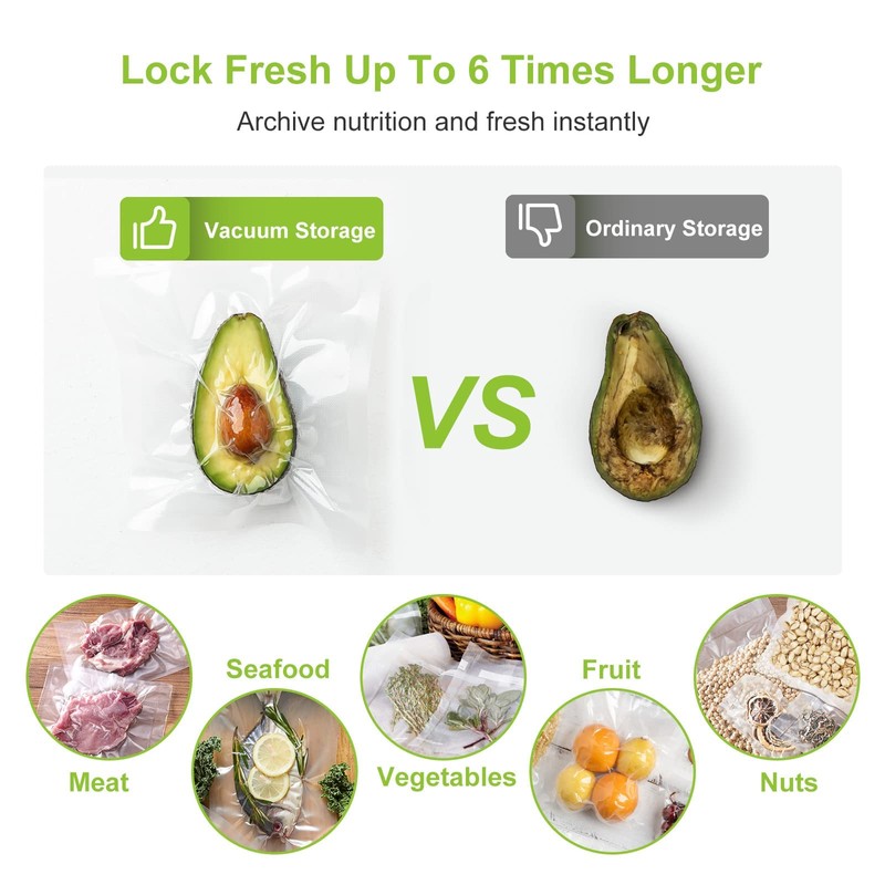 Bonsenkitchen Vacuum Food Sealer Rolls Bags, 3 Rolls 20x300 cm
