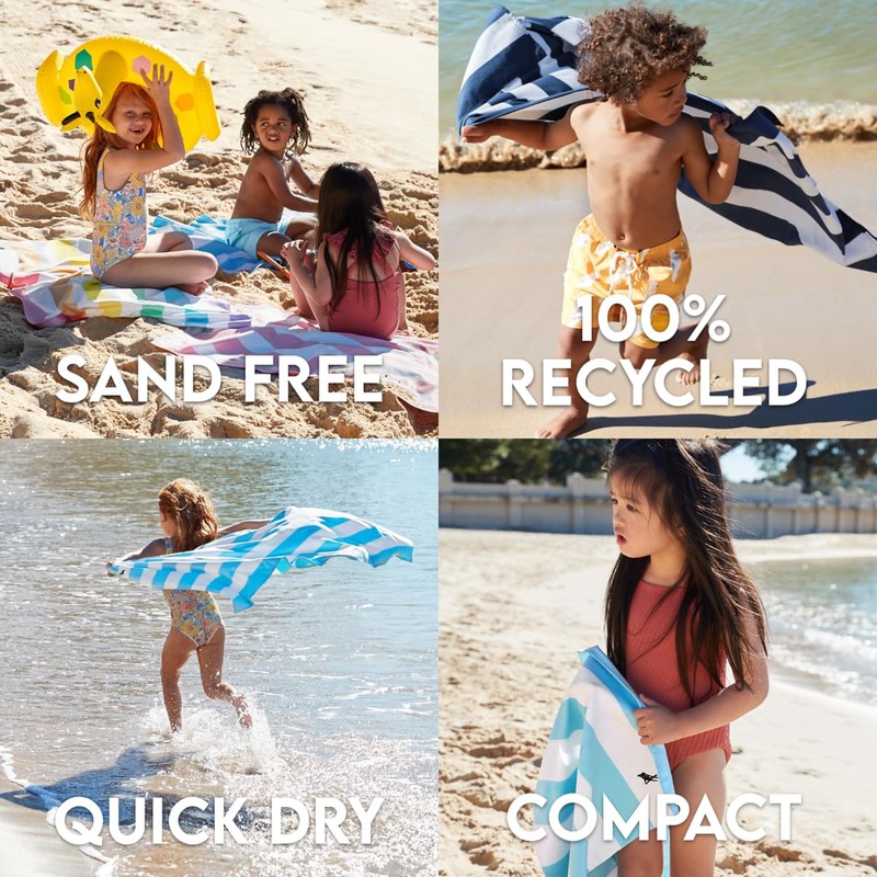 Dock & Bay Beach Towel - Quick Drying Microfibre, No
