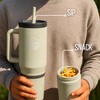 Sip N’ Snack Dual Compartment Stainless Steel Water Bottle –