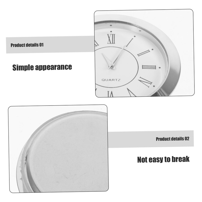 COHEALI Retro Clock Head Insert with Roman Numerals Vintage Round