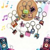 Metacipher 70 Pcs Retro Music Keychains Bulk 80s Music Party