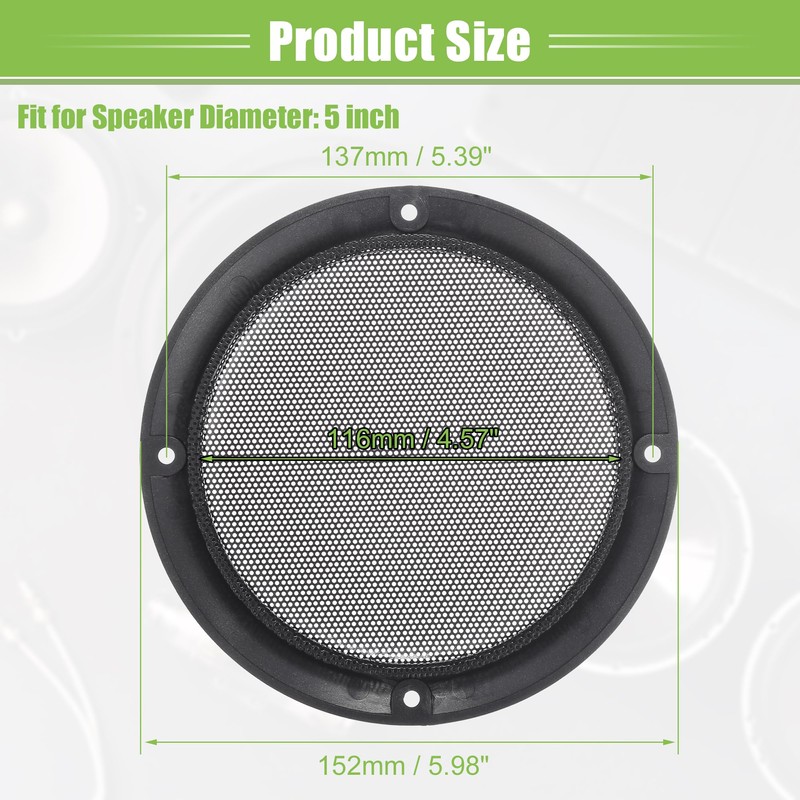 ACROPIX Universal 5" Car Speaker Grills Cover Mesh Round 5