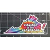 Virginia is for Deadheads 6.5" x 3" Die Cut Decal Sticker - Dead Tie Dye Bumper Sticker RVA