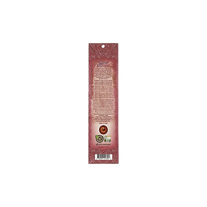 Ramakrishnananda Incense Stick Bhairavi Rose & Vanilla, 10 Ct