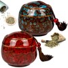Bakiauli Set of 2 Vintage Ceramic Tea Canisters, Teapot with
