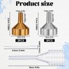 TIESOME Small Metal Funnels, 6 PCS Gold & Silver Mini
