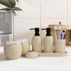 6-Piece Bathroom Accessories Set - Resin Bathroom Set, Lotion Dispenser,