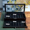 Bonaking Knife Display Case Two-Tier Pocket Knife Case Box Storage