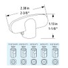 Universal Tee-Crank Casement Window Crank Handle,5 spindles(White) (4 Pack)