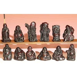 Song of India Incense Burner Resin Buddha Set/12