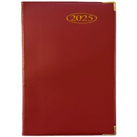 2025 Diary pocket small week to view with metal edge (Red)