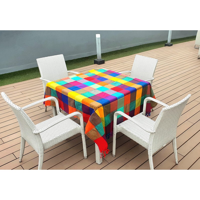 ALKIMIA INC Mexican Traditional Tablecloth Colorful (1, Rectangular)