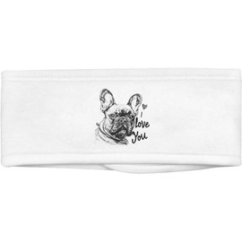 'I Love You with French Bulldog' Beauty Head Band/Hair Band (HB00030996)