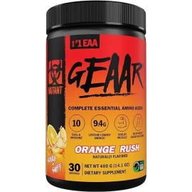 Aminoácidos Eeas Mutant Geaar Electrolitos 30 Servicios Sabor Orange Rush