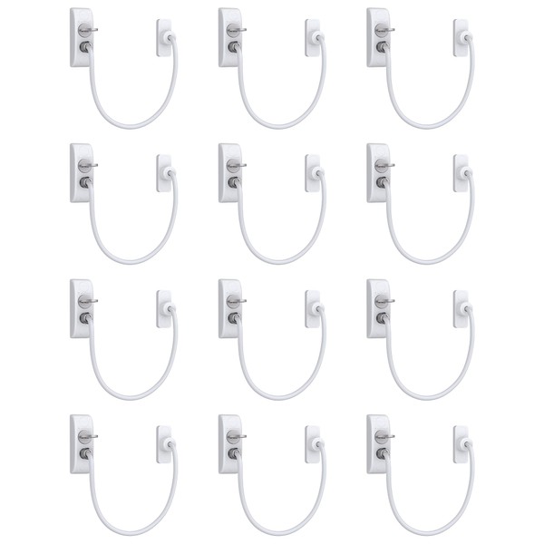 eSynic 12 Pack Window Restrictors for Upvc Durable Window Locks