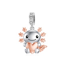 PROESS Sterling Sliver Axolotl Bead Charm for Jewelry Making - Women's Gifts for Birthday & Christmas