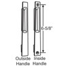 Wynn Hardware Sliding Patio Glass Door Flush Mount Dummy Handle,