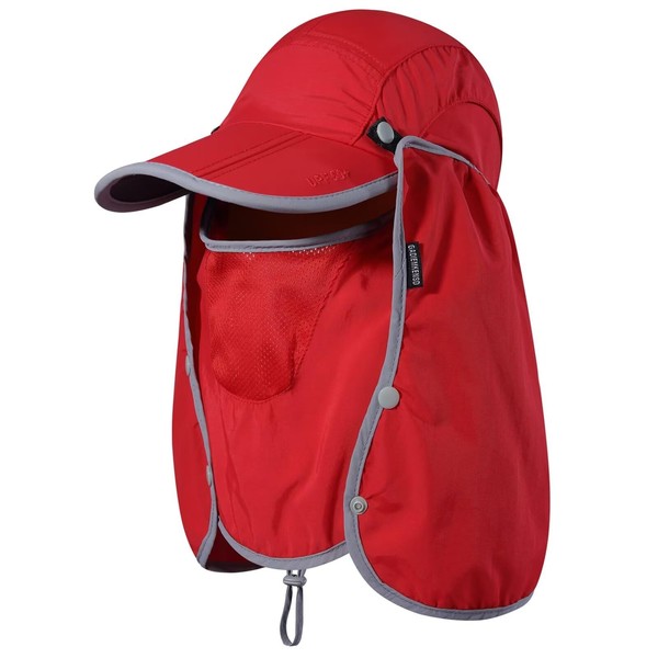 GADIEMKENSD Foldable Fishing Cap with Neck Protection, UPF 50+ Sun
