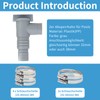 Maintenance tap, 2 pieces shut-off valve for pools with 32