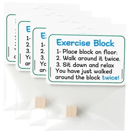 PHAWNGU 4 Pack Exercise Block Gag Gift – Funny Lazy Workout Joke for Adults, Coworkers, Friends – Novelty Gift for Men, Women, Office, White Elephant, Retirement, Birthday