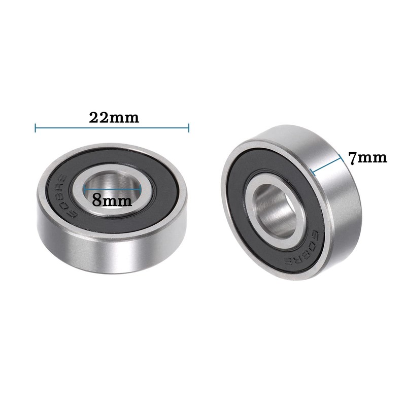 QUARKZMAN 608-2RS 8 x 22 x 7 mm Ball Bearing