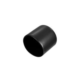 QUARKZMAN Pack of 4 Rubber End Caps 32 mm ID Rubber Caps, Tube Plugs, Round Post Cap, Fence Posts, Chair Leg Caps, Foot Caps, Sealing Cap, Gliders for Table Legs, Furniture Feet, Black