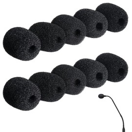 SGERUFZ Pack of 10 Pop Protection Microphone, Microphone Wind Protection, Lavalier Wind Protection, Mini Microphone Headset Windscreen, for Small Microphone, Lavalier Headphones