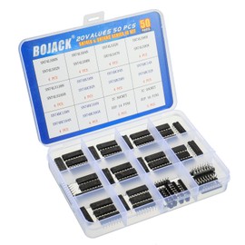 BOJACK 20 Values 50pcs SN74LS and SN74HC Series Low Power Logic IC Chip Assortment Kit for IC Chip Work