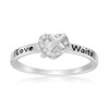Lavari Jewelers 1/25 Carat Natural Diamond Heart and Cross Love