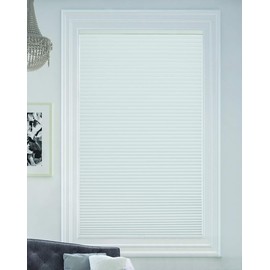 BlindsAvenue Cellular Honeycomb Cordless Shade, 9/16" Single Cell, Light Filtering, (White, 22.5" W x 48" H)