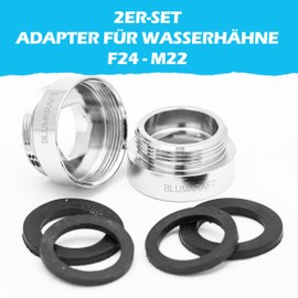 BLUMKRAFT F24 - M22 Solid Metal Silver Plated Brass 24mm Female 22mm Male F24-M22 F22 M22-F24 F24 F24 Tap Adapter