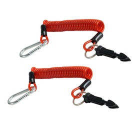 2pcs Trailer Breakaway Cable, 6FT High Rebound Spring Trailer Emergency Brake Cable with Trailer Breakaway Pin for RV