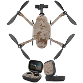 MightySkins Skin Compatible with GoPro Karma Drone Headphones wrap Cover Sticker Skins Desert Camo