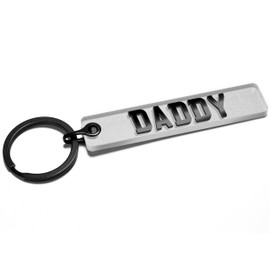 Pixly® Daddy Licence Plate Keychain, Mini UK Number Plate Keyring, Name Key Chain, Car Registration Key Ring, Gift Reg Fob, for Him, Father's Day, Father
