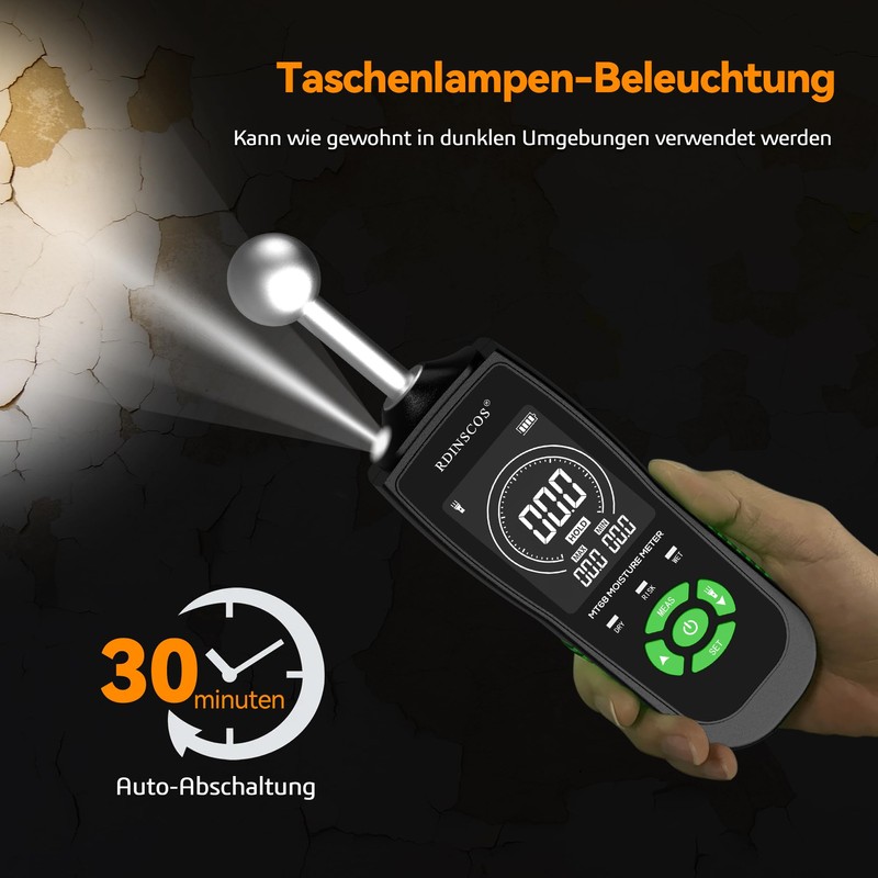 RDINSCOS Moisture Meter for Walls Wood Moisture Meter Non-Destructive Measurement