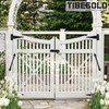 TIBEGOLD 14" Gate Spring Self Closing, Heavy Duty Black Door