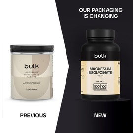 Bulk Magnesium Glycinate Bisglycinate Tablets, 500mg, 180 Tablets, High Absorption, Supports Muscle Function, Sleep, Bone Health and Energy, Vegan, Non-GMO, Gentle on Stomach, Packaging May Vary