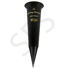 In Loving Memory wife grave flower vase funeral spike/ memorial