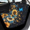 Bulopur Sunflower Butterfly Car Seat Cover Auto Accessories Interior 4Pcs,