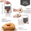 Bagel Cutter Slicer with Safety Handle,Household Bagel Slicer Stainless Steel