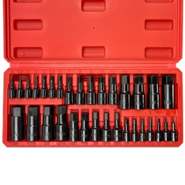 EACELIY 32pcs Master Hex Bit Socket Set, Allen Socket Set, 1/4'', 3/8'&1/2'' Hex Drive Sockets, SAE &Metric,S2 Alloy Steel & Cr-V,5/64 to 3/4，2mm to 19mm