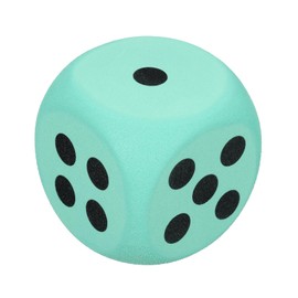 sourcing map Foam Dice, 8cm/3.15inch Eva 6-Sided Dice Stress Ball Squeezable Blocks for Board Games Relieve Stress Anxiety (Green)