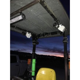 4" Heavy Duty Waterproof Boat Marine Box Outdoor Speakers Surface Mounted for Skid Steer ATV UTV RZR Golf Cart (White)